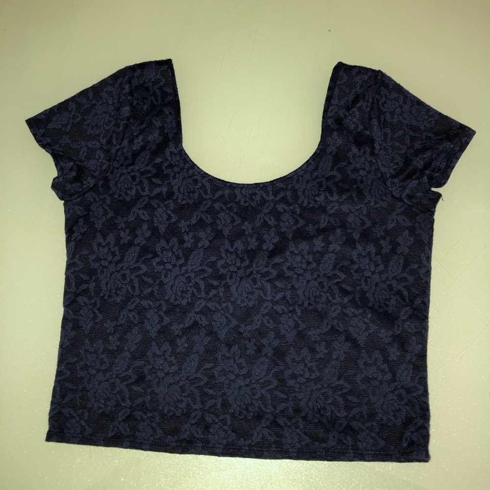 Abercrombie & Fitch Navy Blue Crop Top